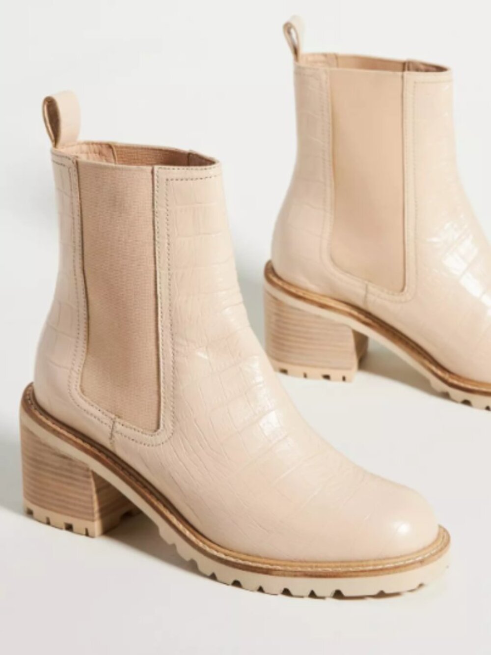Women’s Chelsea Block Heel Boot - Beige